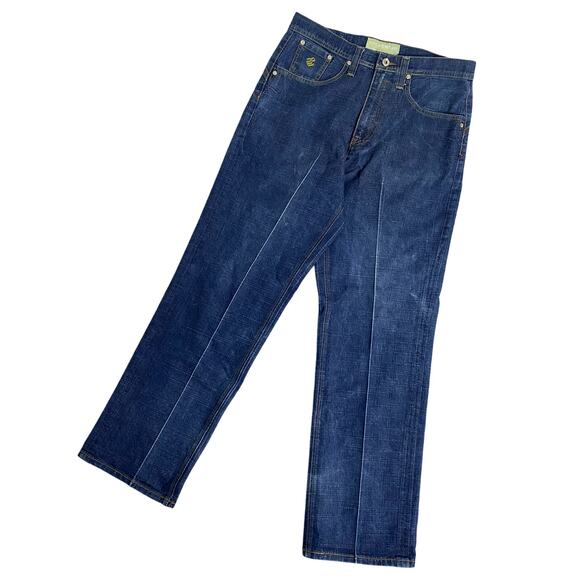 Rocawear Vintage Jeans Men 34X32 Blue Loose Straight Graffiti Graphics Ramie Y2K - Picture 3 of 15